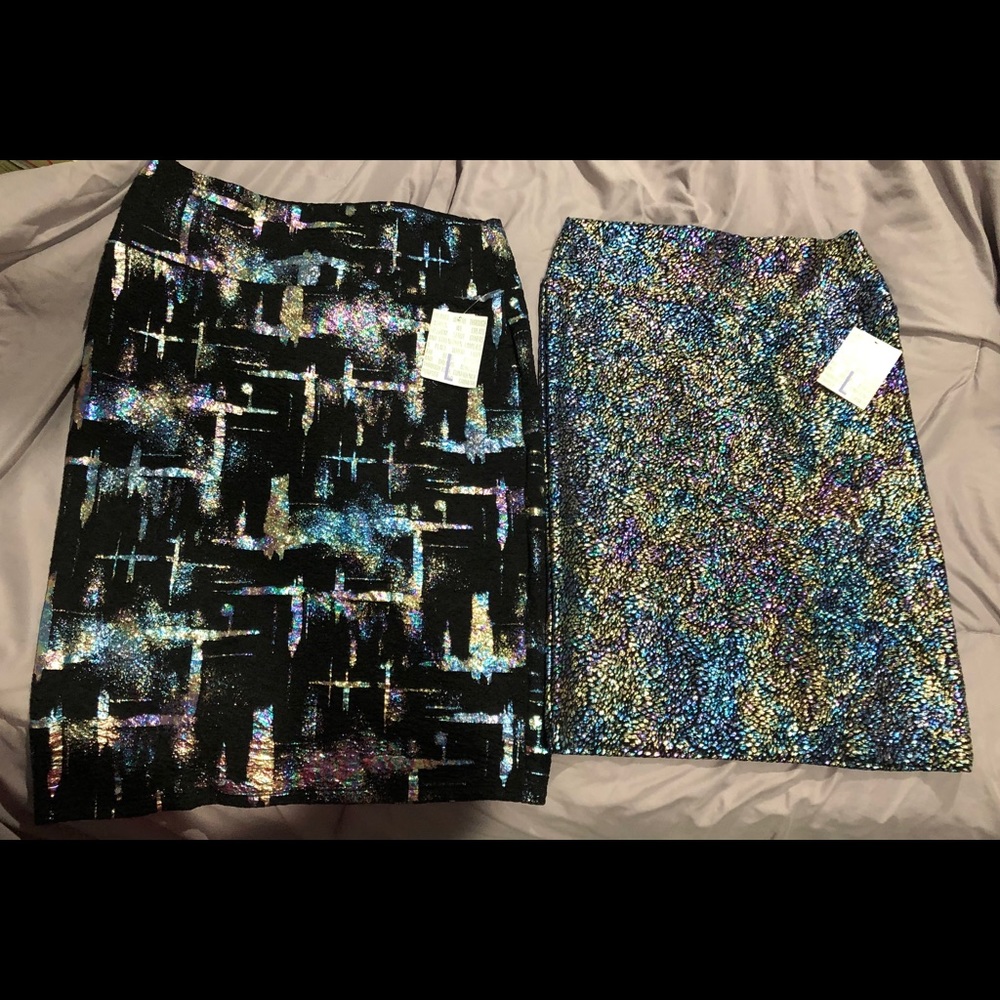2 BNWT Lularoe Cassie Skirts Size L Elegant
